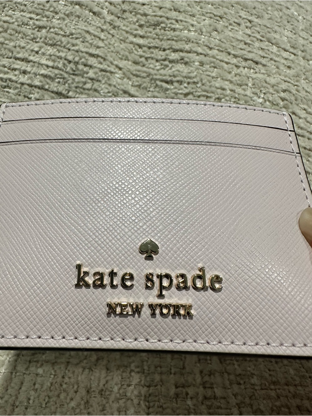 NWT-Kate Soade Pale Pink Saffiano Leather Card Holder - Picture 2 of 7